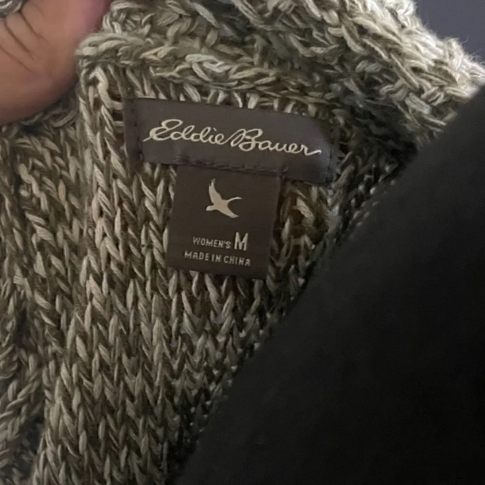 Eddie Bauer knit Duster sz M green